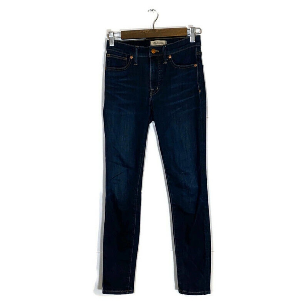 Madewell 9" High Rise Skinny Jeans Sz 24 Dark Wash Stretch Minimalist Classic
